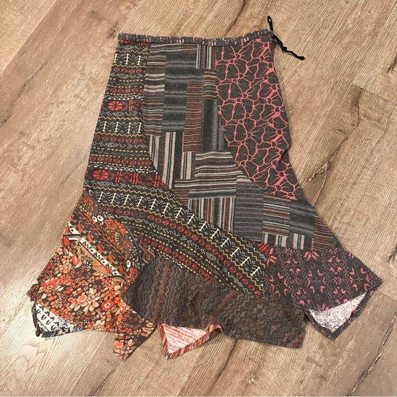 Sacred Threads Skirt Women Kerchief Hem Boho Western Hippy Midrise Long … - Picture 8 of 8